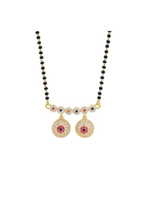 Maira 925 Sterling Silver 1 GM Micron Gold Plated Vati Mangalsutra for Women