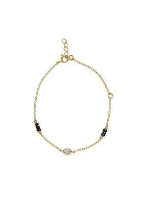Soraya Luxe 925 Sterling Silver 18K Gold Plated Moissanite Mangalsutra Bracelet for Women