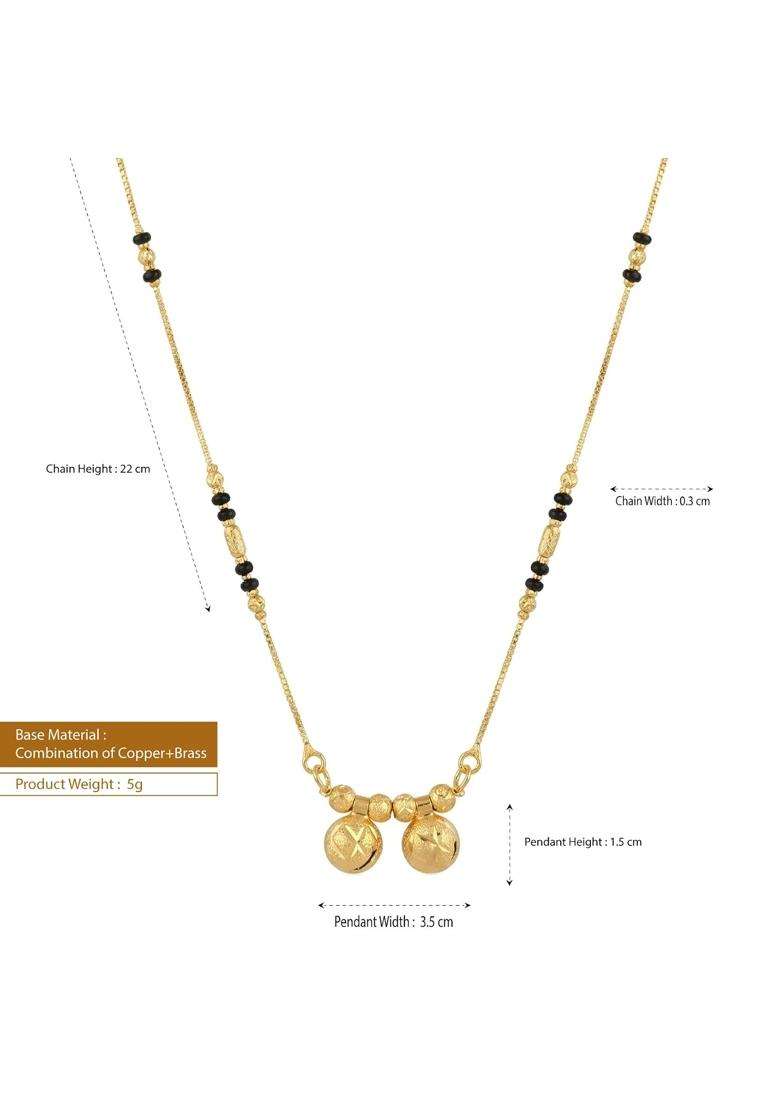 Ritvaa 24K Smartgold Mangalsutra with Vaati Pendant for Women - Indya