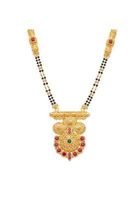 Ritvaa Smartgold 24K Gold Plated Traditional Stone Mangalsutra for Women