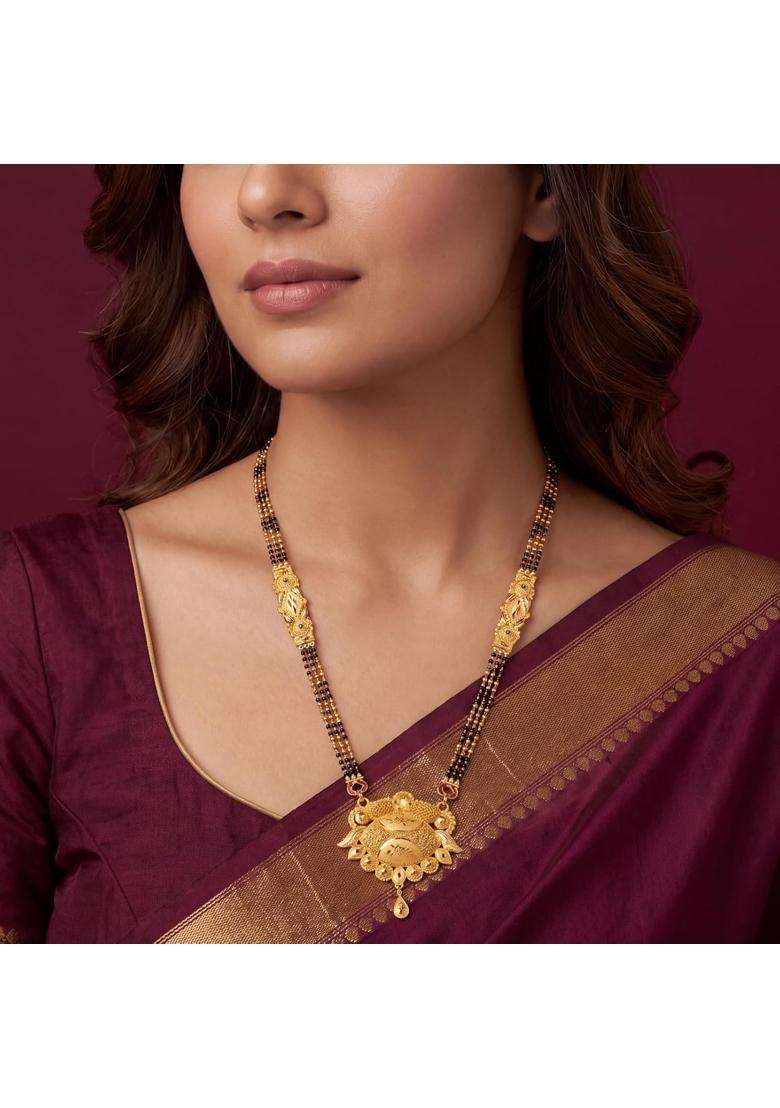 Ritvaa Smartgold 24K Gold Plated Traditional Gold Mangalsutra Set for Women - Indya