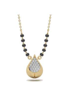 Shayn Drop Mangalsutra Pendant 925 Sterling Silver 18KT Gold Vermeil Traditional and Modern Jewellery