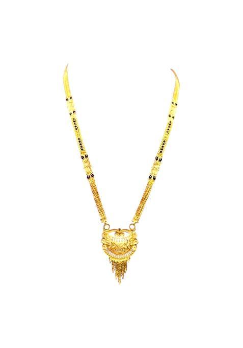 Gold Plated Copper Mangalsutra Necklace for Women Traditional Design 18 Inches
