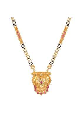 Ritvaa Smartgold 24K Gold Plated Heart Motif Gold Mangalsutra for Women