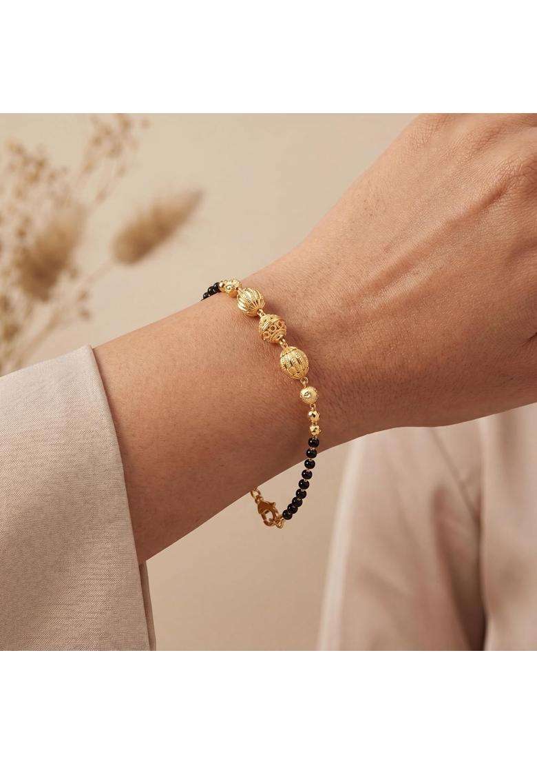 Ritvaa Smartgold 24K Gold Plated Mangalsutra Bracelet for Women - Indya