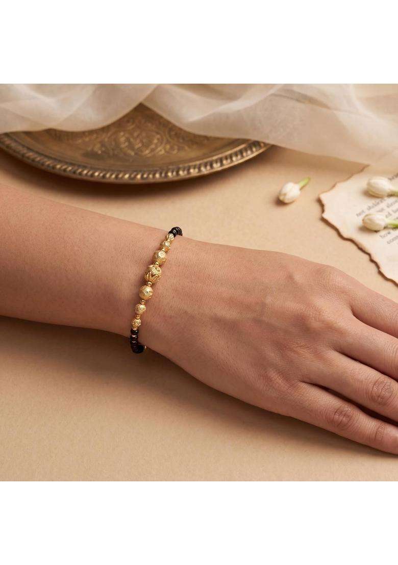 Ritvaa Smartgold 24K Gold Plated Panchamani Mangalsutra Bracelet for Women - Indya