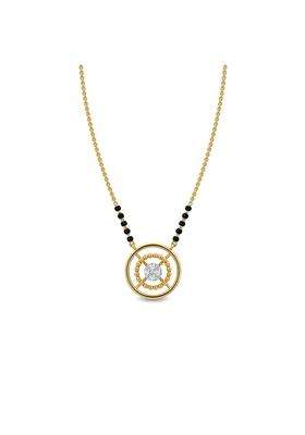 Kisna Jewels 14KT 18KT BIS Hallmark Pure Gold and Diamond Mangalsutra for Women