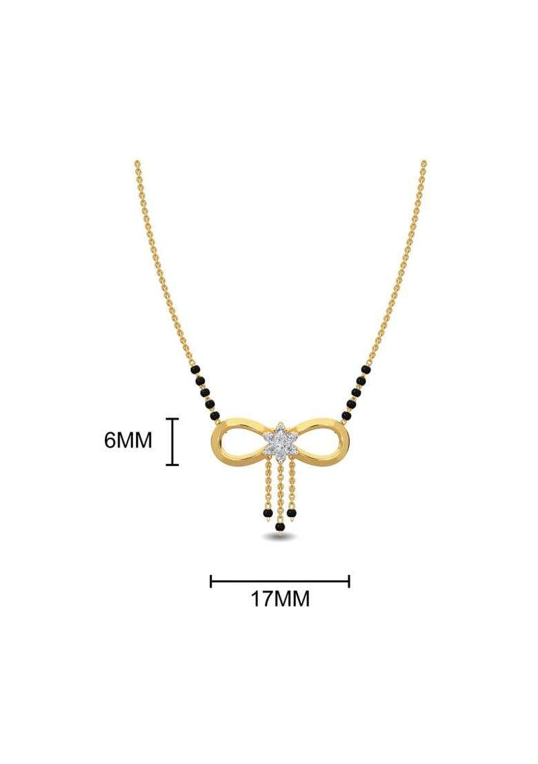 Kisna Jewels 14KT 18KT BIS Hallmark Pure Gold and Diamond Mangalsutra for Women - Indya