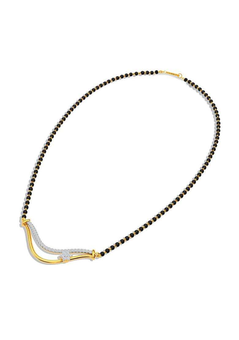 Kisna Jewels 14KT 18KT BIS Hallmark Pure Gold and Diamond Mangalsutra for Women - Indya