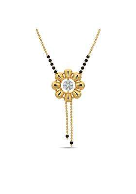 Kisna Jewels 14KT 18KT BIS Hallmark Pure Gold and Diamond Mangalsutra for Women