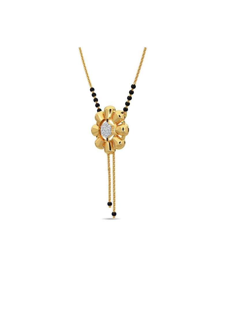 Kisna Jewels 14KT 18KT BIS Hallmark Pure Gold and Diamond Mangalsutra for Women - Indya