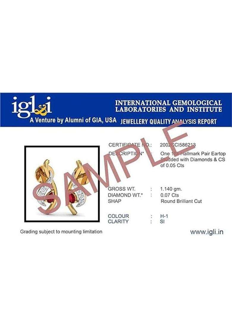 Dishis 14K BIS Hallmarked Certified Yellow Gold Diamond Womens Mangalsutra Pendant - Indya