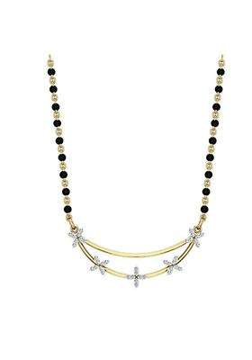 Dishis 14K 18K Yellow Rose White Gold and Diamond Mangalsutra for Women