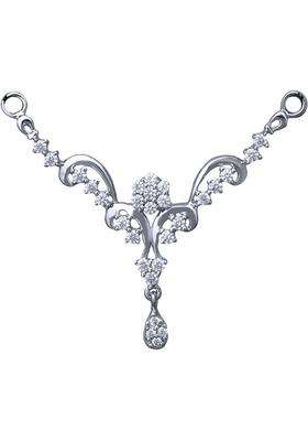 Clara Sterling Silver Diamond Look Swiss Zirconia Mangalsutra Pendant for Women