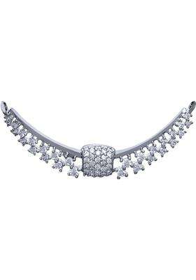 Clara Sterling Silver Diamond Look Swiss Zirconia Mangalsutra Pendant for Women