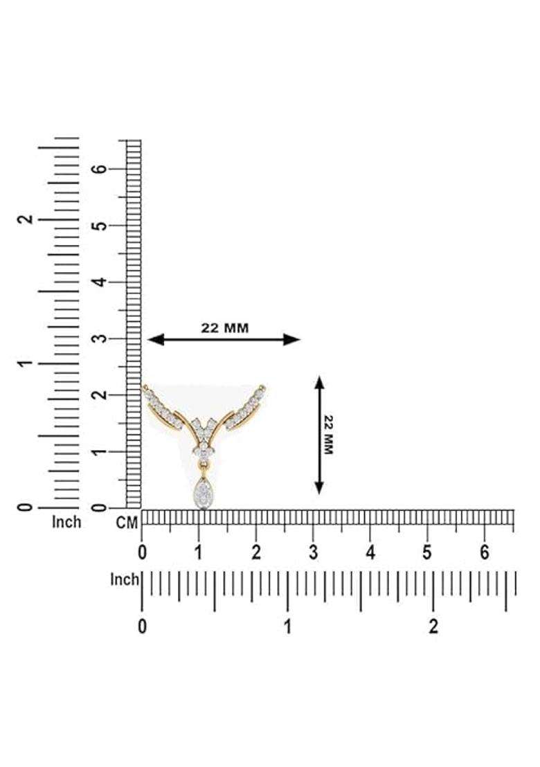 Dishis 18K 14K Yellow Gold Diamond Mangalsutra Pendant for Women BIS Hallmarked Gift for Wife - Indya