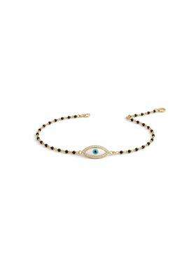 Anushka Jain Jewellery Evil Eye Mangalsutra Bracelet for Women in 925 Sterling Silver with 18K Gold Vermeil