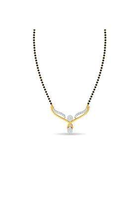 Kisna Jewels 14KT 18KT BIS Hallmark Pure Gold and Diamond Mangalsutra for Women