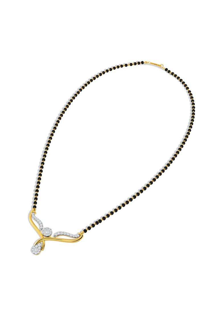 Kisna Jewels 14KT 18KT BIS Hallmark Pure Gold and Diamond Mangalsutra for Women - Indya