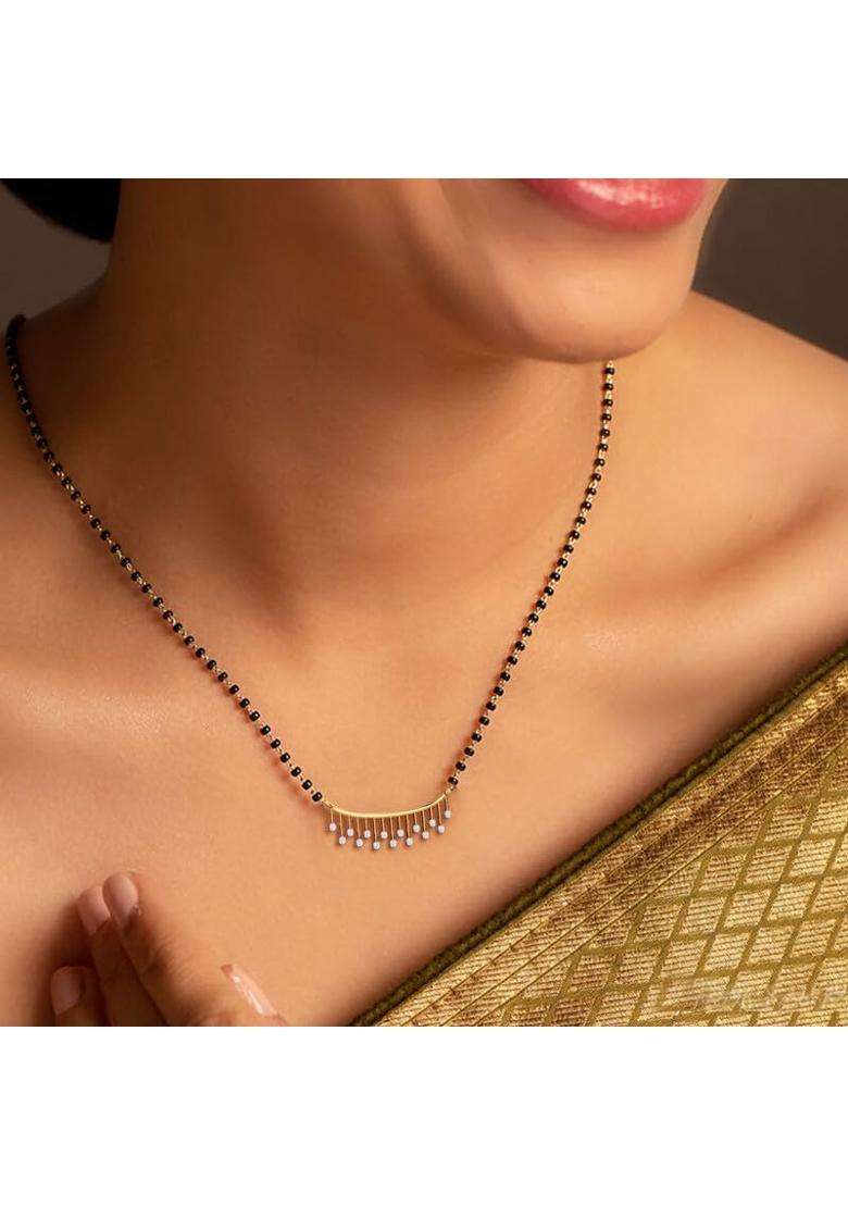 Kisna Jewels 14KT 18KT BIS Hallmark Pure Gold and Diamond Mangalsutra for Women - Indya