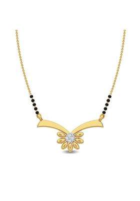 Kisna Jewels 14KT 18KT BIS Hallmark Pure Gold and Diamond Mangalsutra for Women