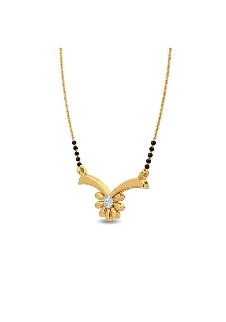 Kisna Jewels 14KT 18KT BIS Hallmark Pure Gold and Diamond Mangalsutra for Women - Indya