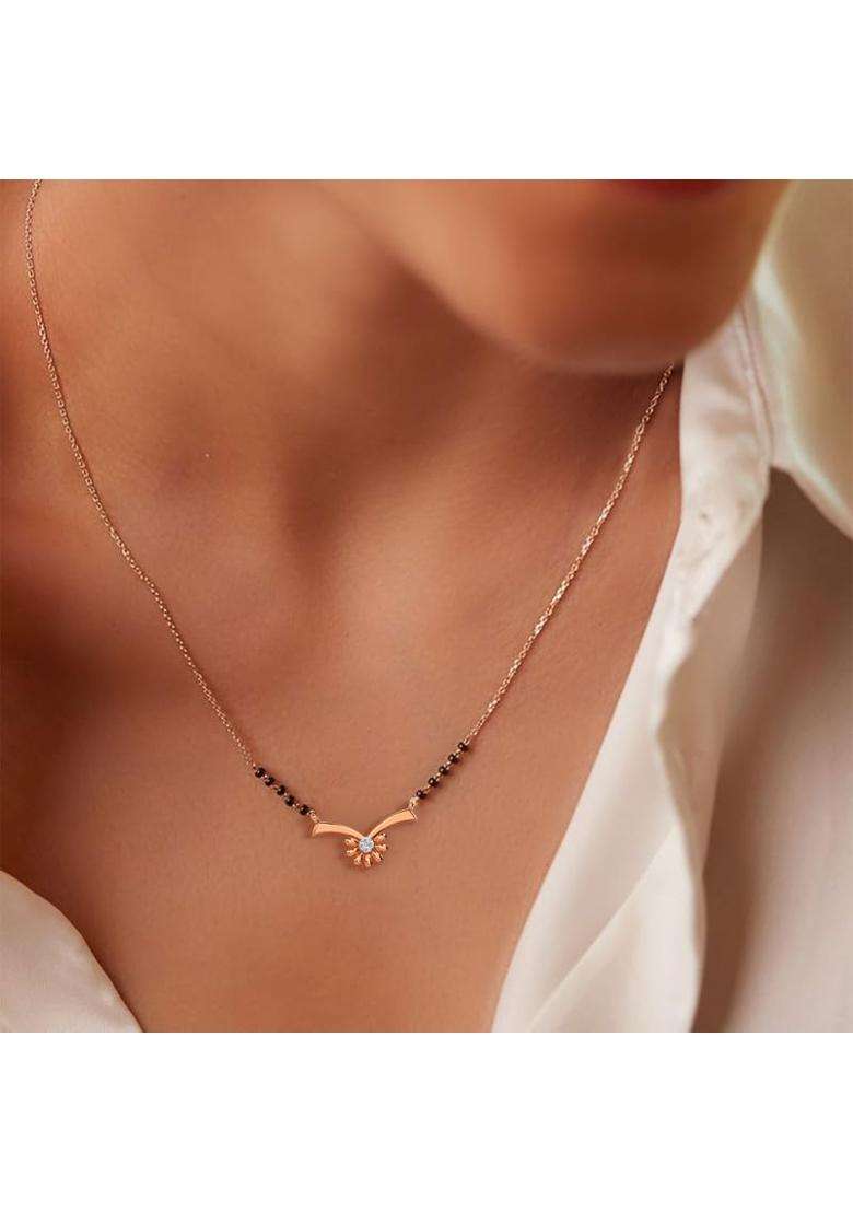 Kisna Jewels 14KT 18KT BIS Hallmark Pure Gold and Diamond Mangalsutra for Women - Indya