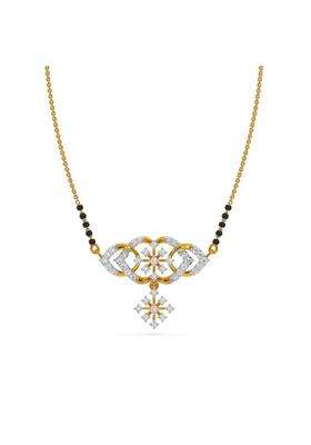 Kisna Jewels 14KT 18KT BIS Hallmark Pure Gold and Diamond Mangalsutra for Women