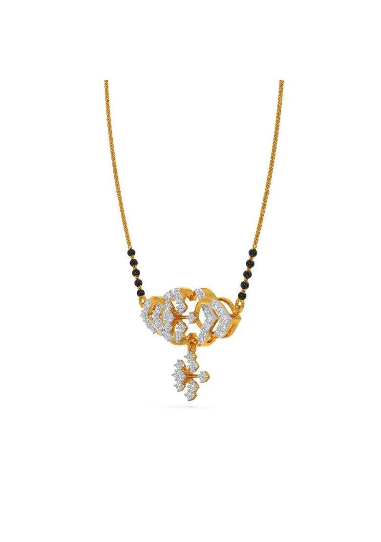 Kisna Jewels 14KT 18KT BIS Hallmark Pure Gold and Diamond Mangalsutra for Women - Indya