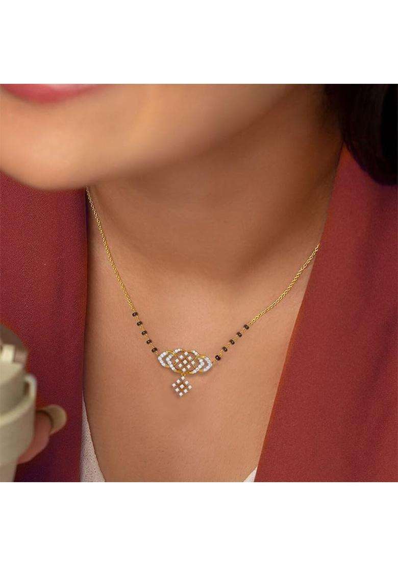 Kisna Jewels 14KT 18KT BIS Hallmark Pure Gold and Diamond Mangalsutra for Women - Indya