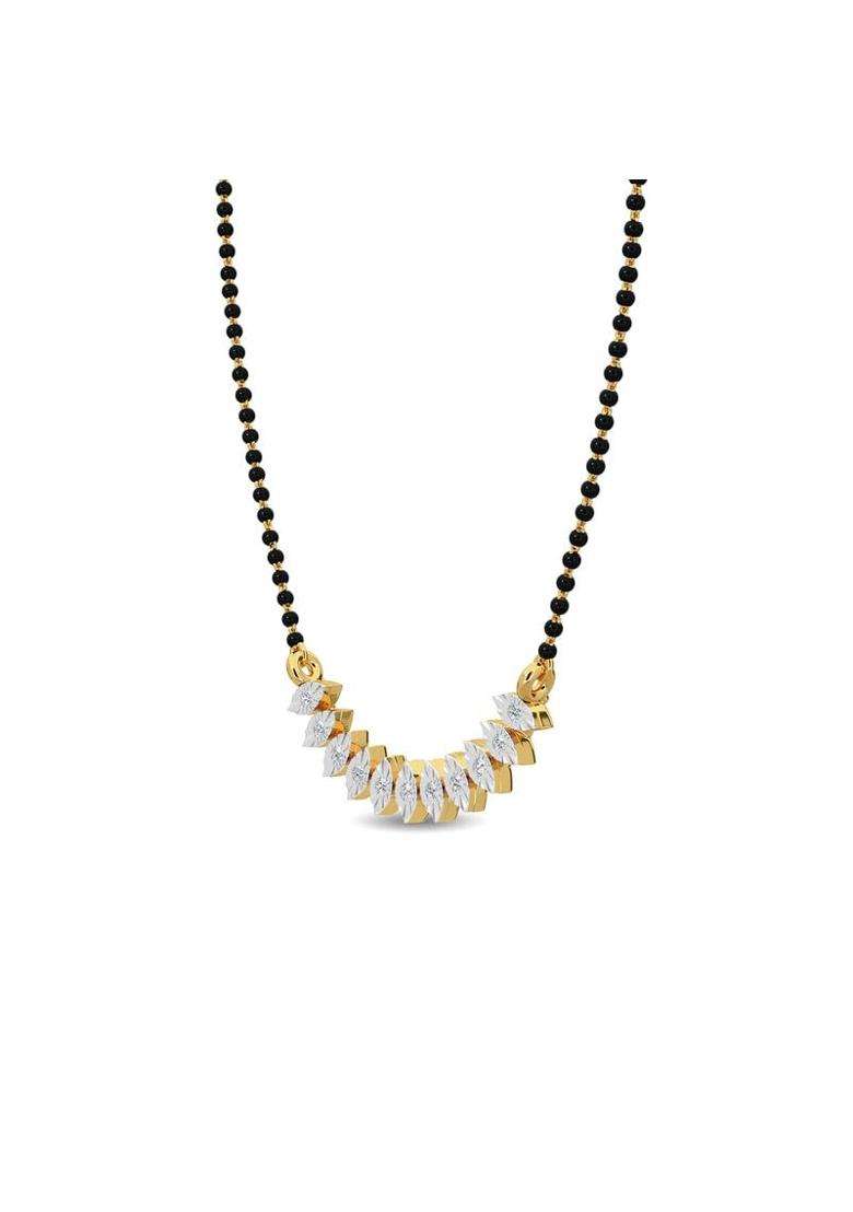 Kisna Jewels 14KT 18KT BIS Hallmark Pure Gold and Diamond Mangalsutra for Women - Indya
