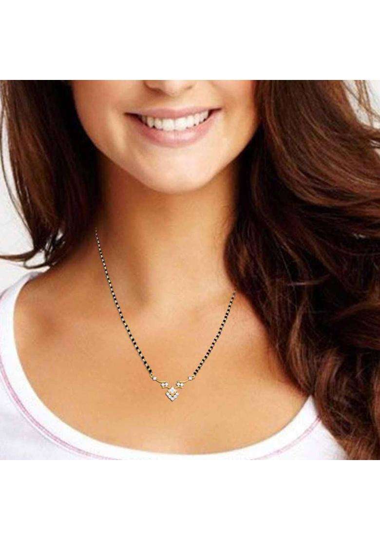 Dishis 14K 18K Yellow Gold and Diamond Tanmaniya Mangalsutra for Women - Indya