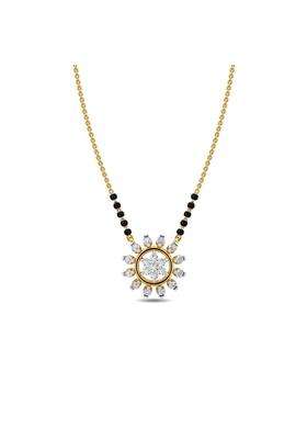 Kisna Jewels 14KT 18KT BIS Hallmark Pure Gold and Diamond Mangalsutra for Women