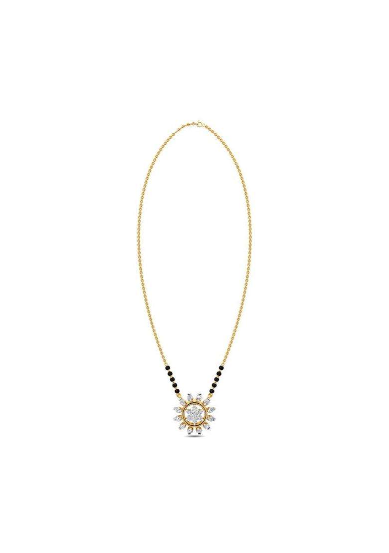 Kisna Jewels 14KT 18KT BIS Hallmark Pure Gold and Diamond Mangalsutra for Women - Indya