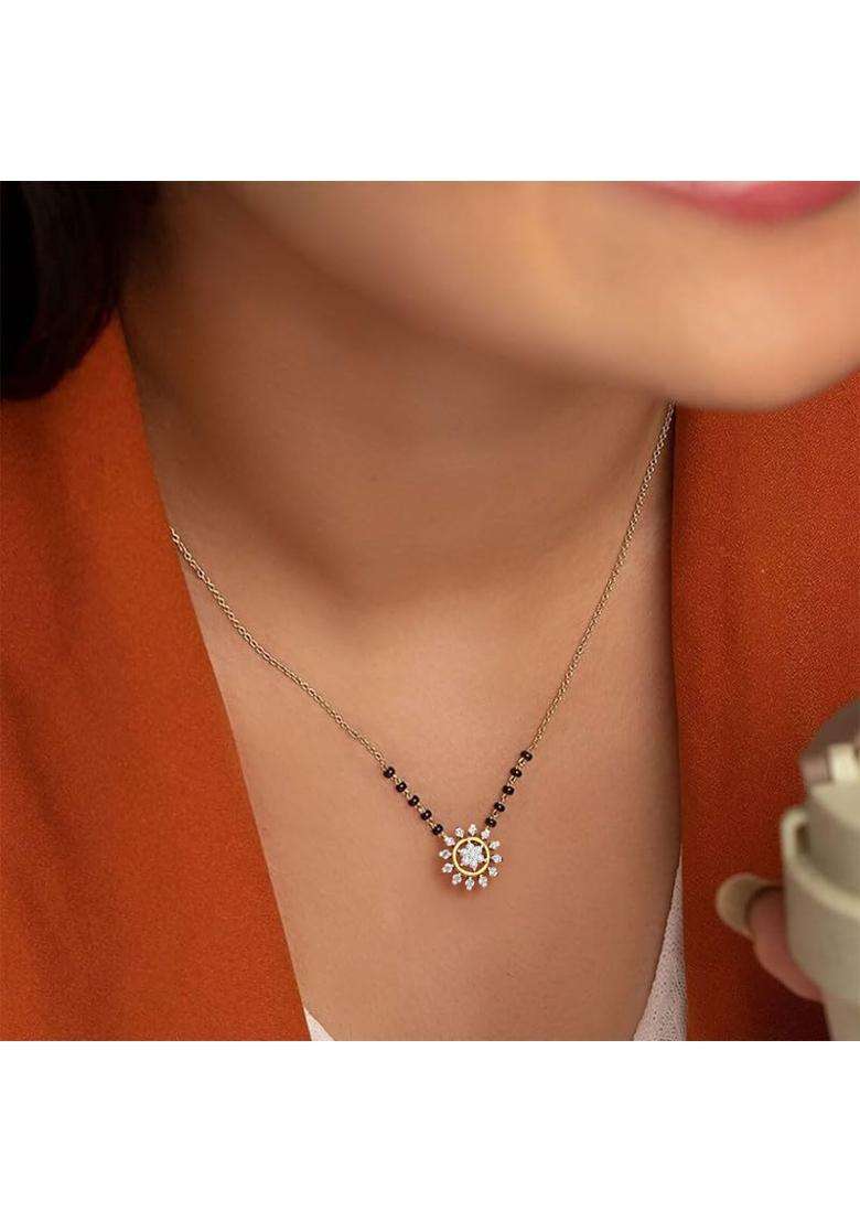 Kisna Jewels 14KT 18KT BIS Hallmark Pure Gold and Diamond Mangalsutra for Women - Indya
