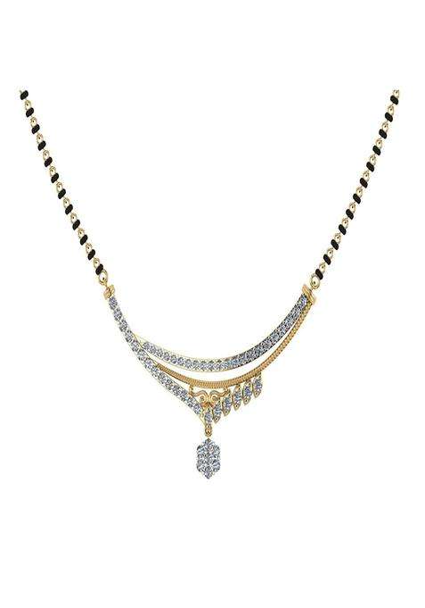 Dishis 14K 18K Yellow Rose White Gold Designer Mangalsutra for Women