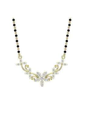 Dishis 22K 18K 14K Yellow Gold Diamond Mangalsutra Pendant for Women BIS Hallmarked Gift for Wife