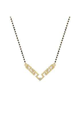 Dishis 18K 750 Yellow Gold and Diamond Tanmaniya Mangalsutra for Women