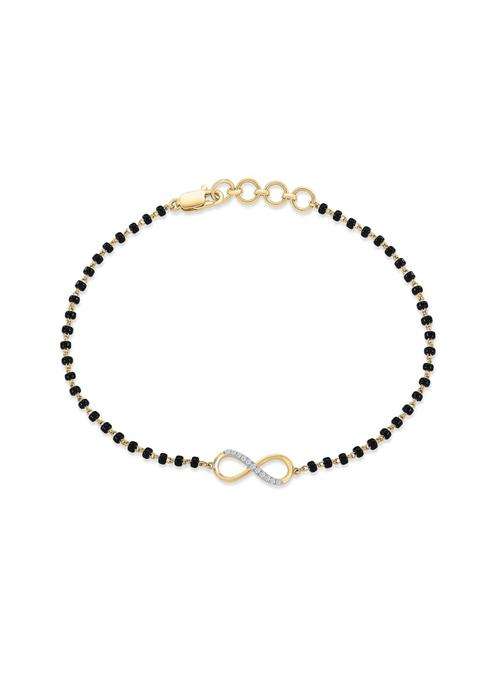 PNG Jewellers Everlasting Unity Diamond and Gold Mangalsutra Bracelet for Women