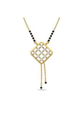 Kisna Jewels 14KT 18KT BIS Hallmark Pure Gold and Diamond Mangalsutra for Women