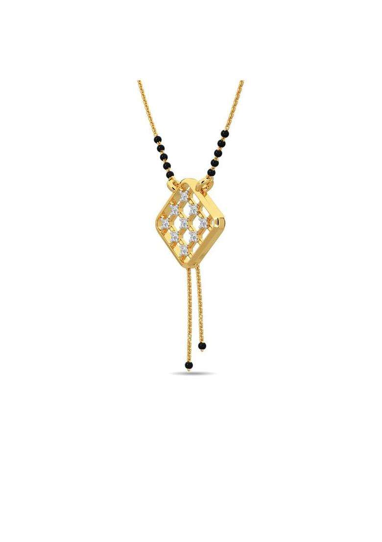 Kisna Jewels 14KT 18KT BIS Hallmark Pure Gold and Diamond Mangalsutra for Women - Indya