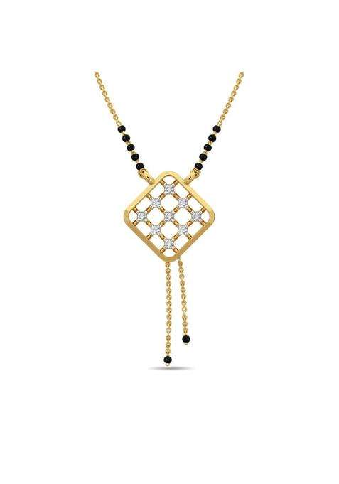 Kisna Jewels 14KT 18KT BIS Hallmark Pure Gold and Diamond Mangalsutra for Women