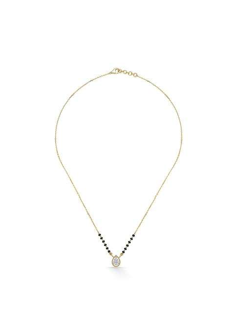 PNG Jewellers Dew Light Diamond and Gold Modern Mangalsutra for Women