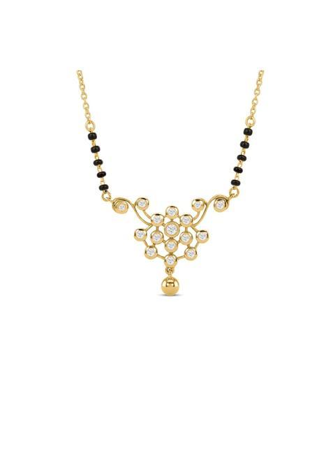 Roovi Tatva 925 Silver Mangalsutra for Women with American Diamond I Gifts for Women