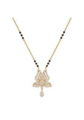 P C Chandra Jewellers 18 KT Gold Radiant Lotus Convertible Diamond Mangalsutra for Women