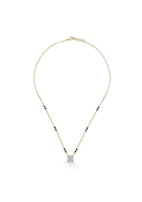 PNG Jewellers Cubic Spark Diamond and Gold Modern Mangalsutra for Women