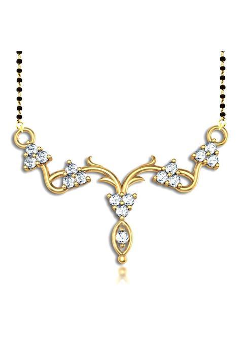 Dishis 14K 18K Yellow Gold Diamond Mangalsutra for Women