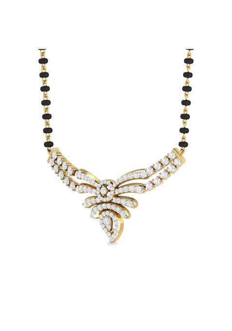 PC Jeweller the Chamuela 14K 585 Yellow Gold and Diamond Mangalsutra for Her