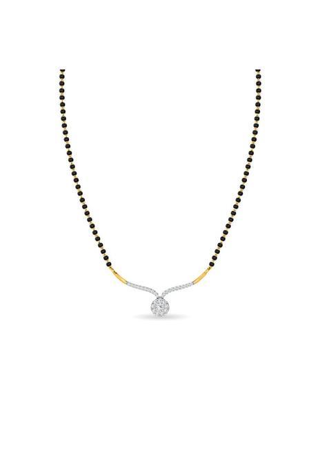 Kisna Jewels 14KT 18KT BIS Hallmark Pure Gold and Diamond Mangalsutra for Women