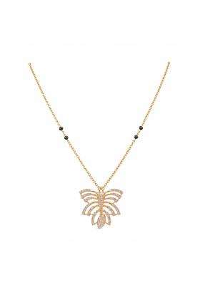 P C Chandra Jewellers 18 KT Gold Celestial Butterfly Convertible Diamond Mangalsutra for Women